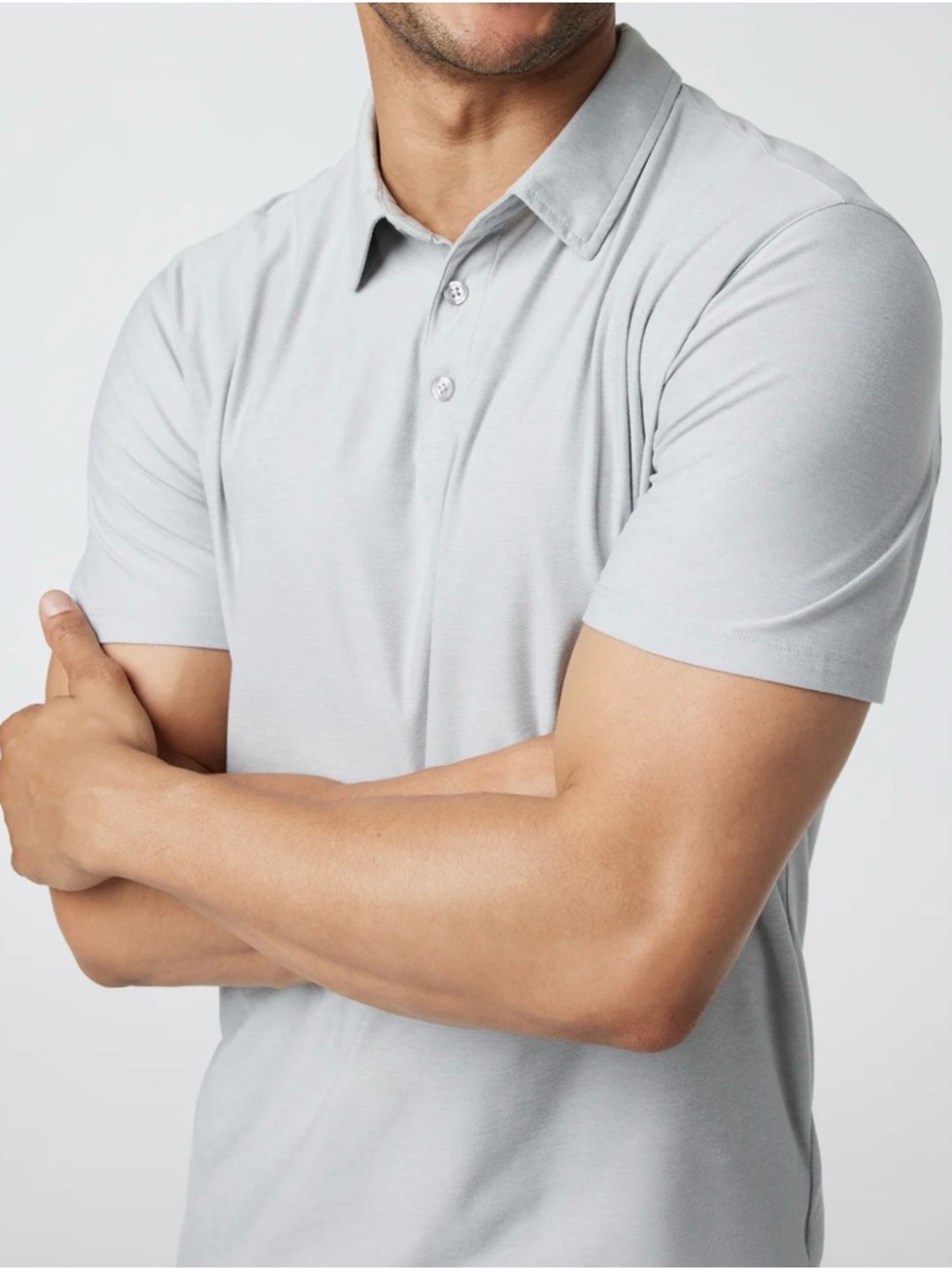 Vuori Strato Tech Polo Shirt in platinum heather Men’s XL NWT